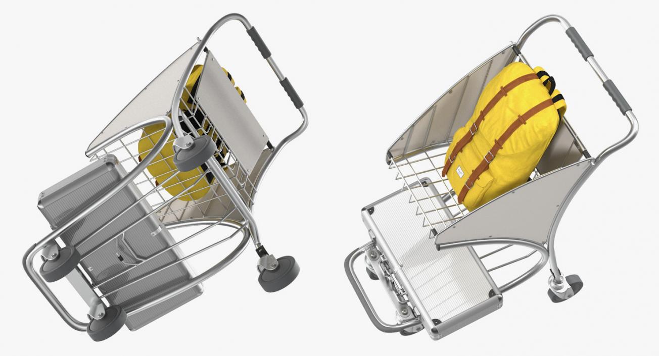 3D Duty Free Airport Luggage Trolley model