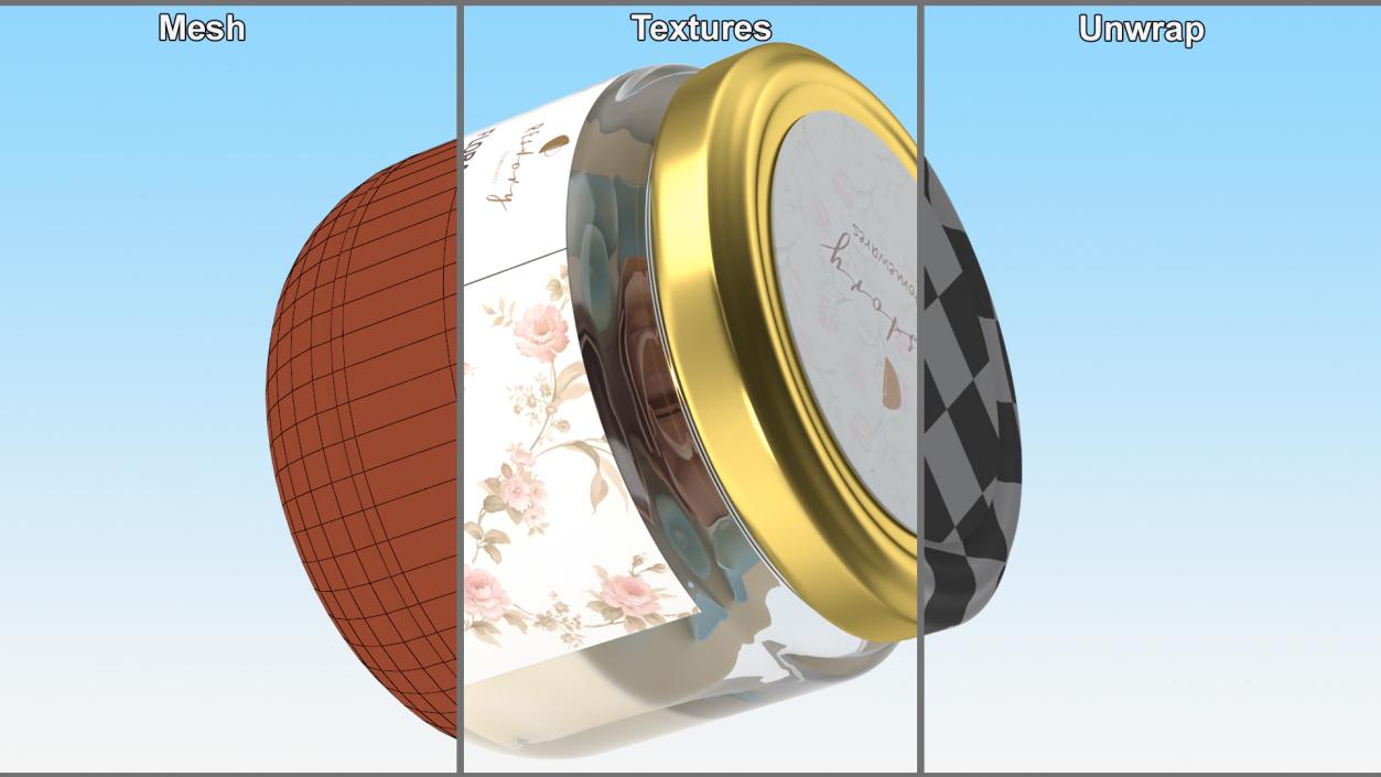 Jar Candle ReStory Fire Burns 3D model