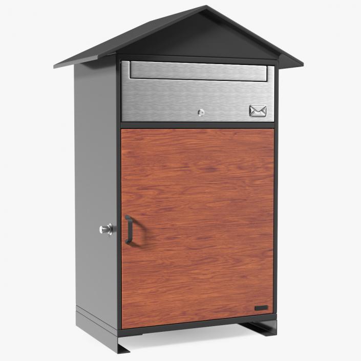 3D Parcel Drop Box Black