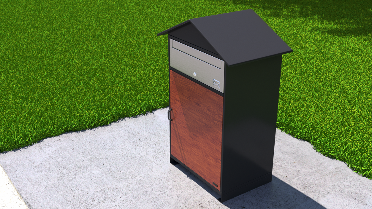 3D Parcel Drop Box Black