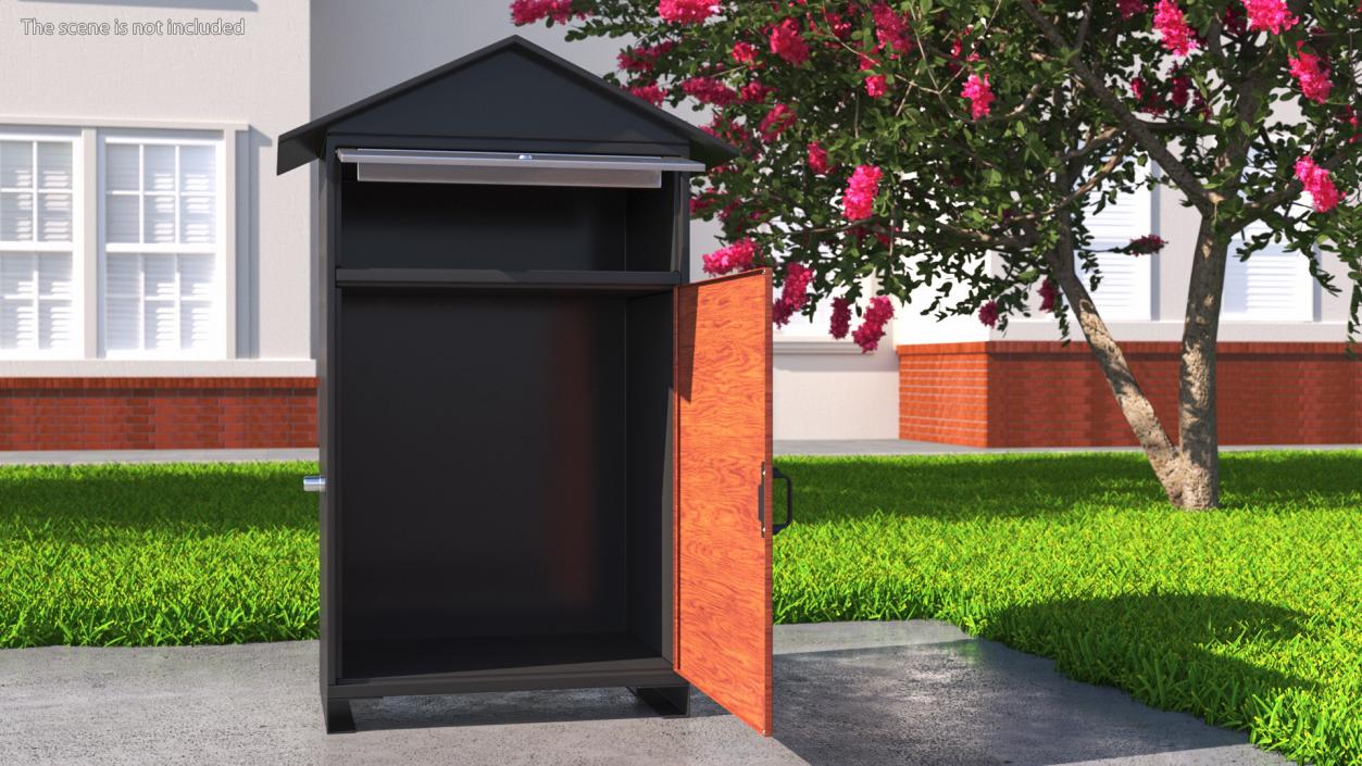 3D Parcel Drop Box Black