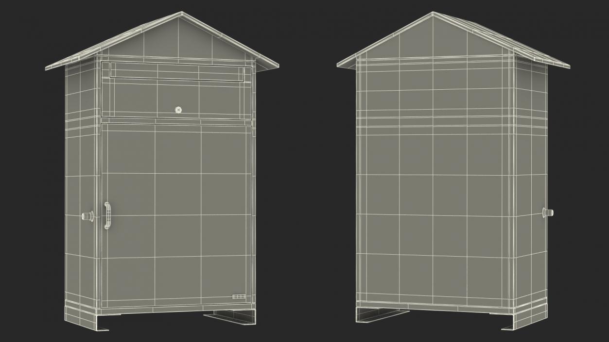 3D Parcel Drop Box Black