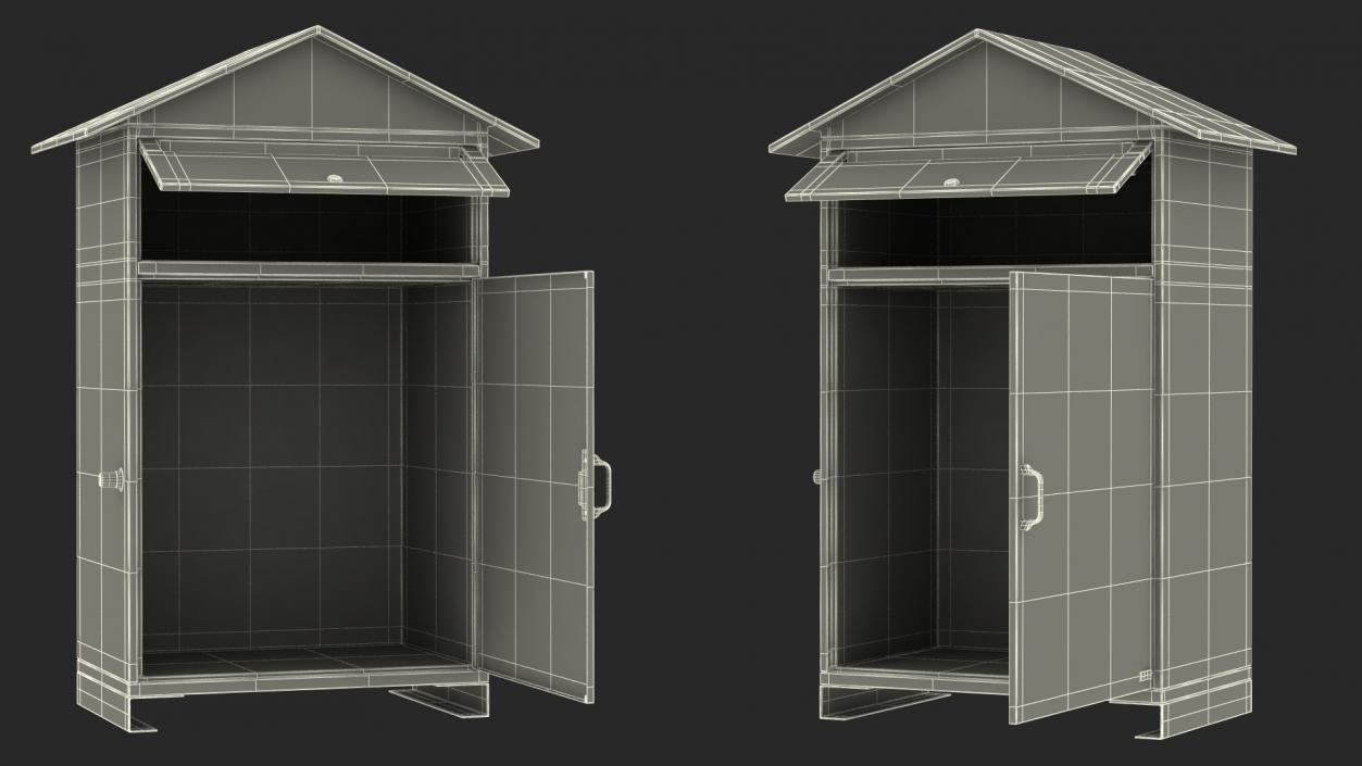 3D Parcel Drop Box Black