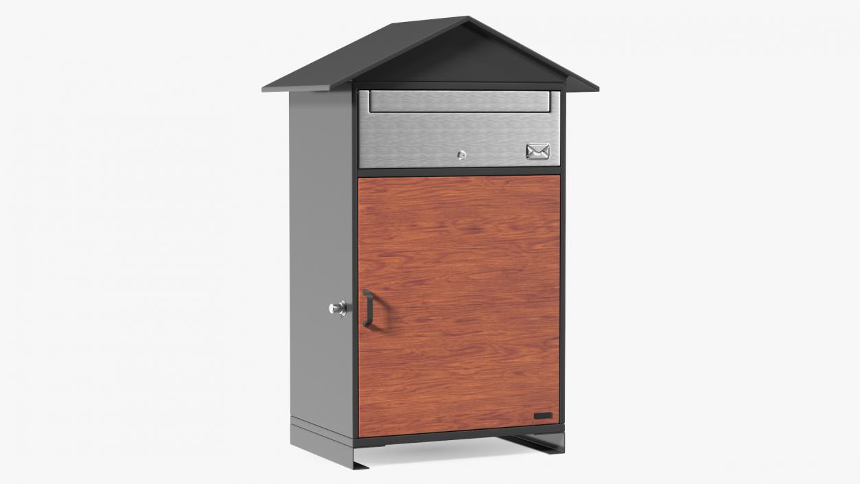 3D Parcel Drop Box Black