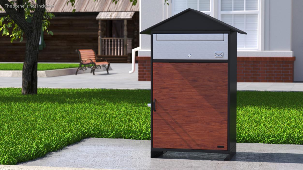 3D Parcel Drop Box Black