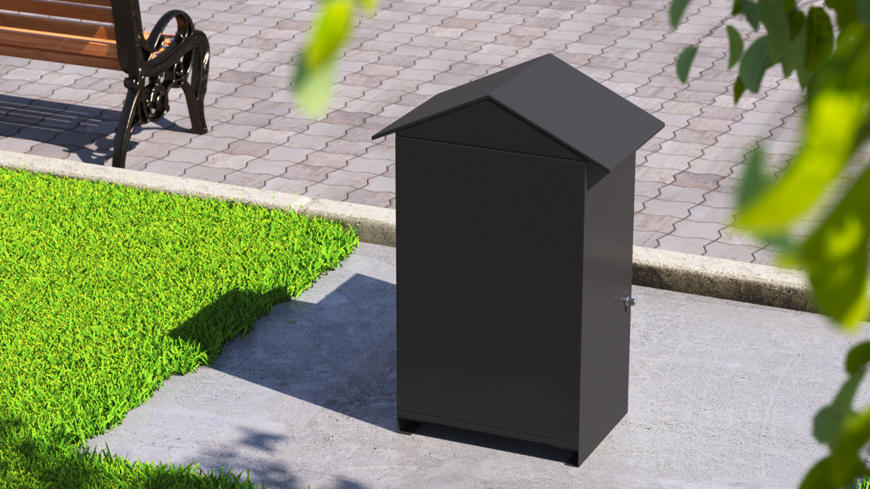 3D Parcel Drop Box Black