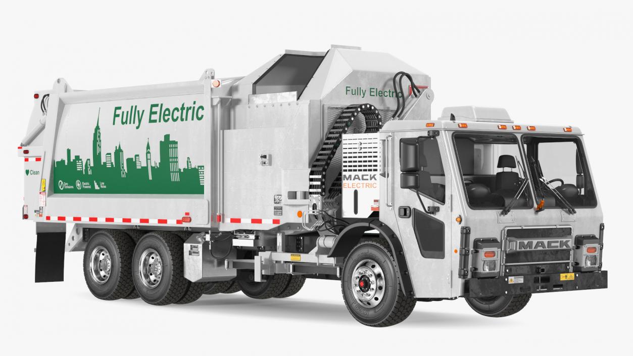 3D Electric Mack LR White Simple Interior model