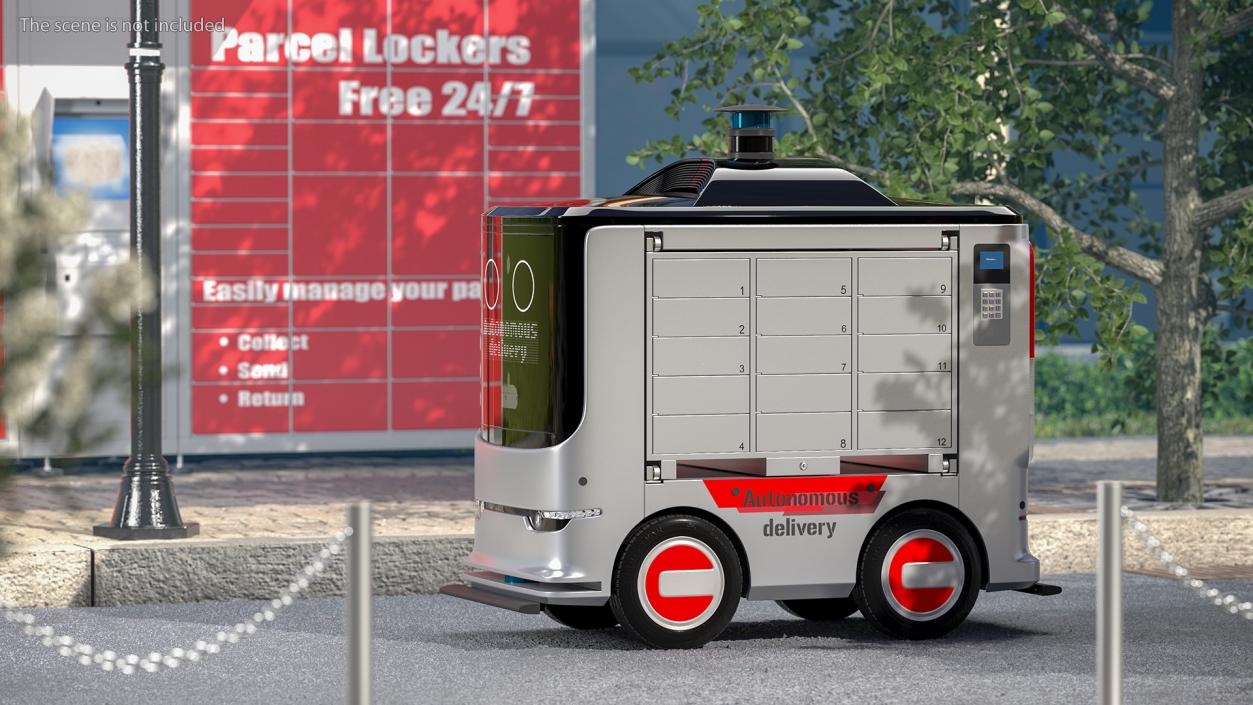 3D Autonomous Delivery Service Robot model