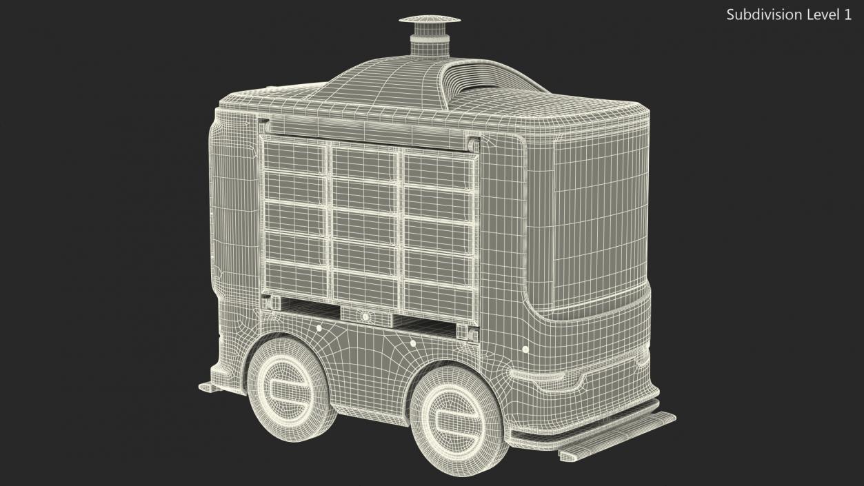 3D Autonomous Delivery Service Robot model