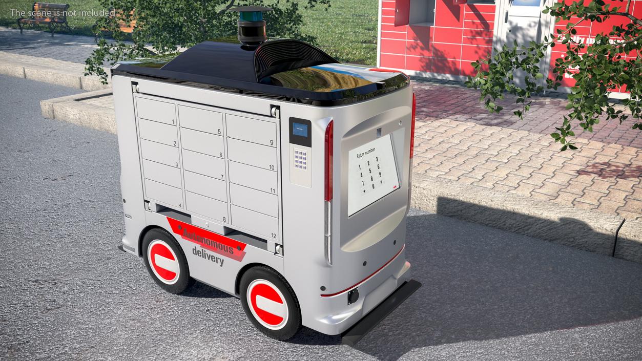 3D Autonomous Delivery Service Robot model