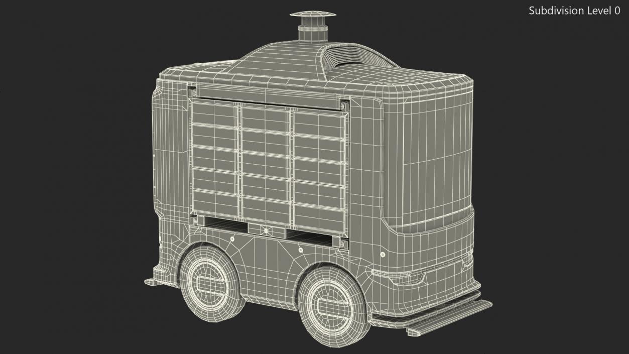 3D Autonomous Delivery Service Robot model