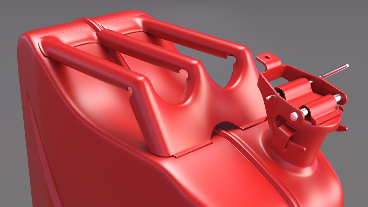 3D Steel Red Jerry Gas Can model