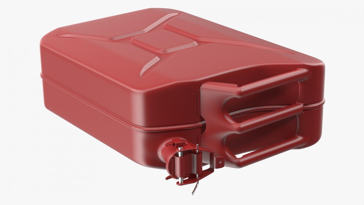 3D Steel Red Jerry Gas Can model