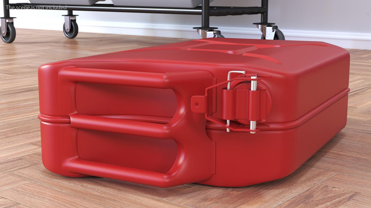 3D Steel Red Jerry Gas Can model