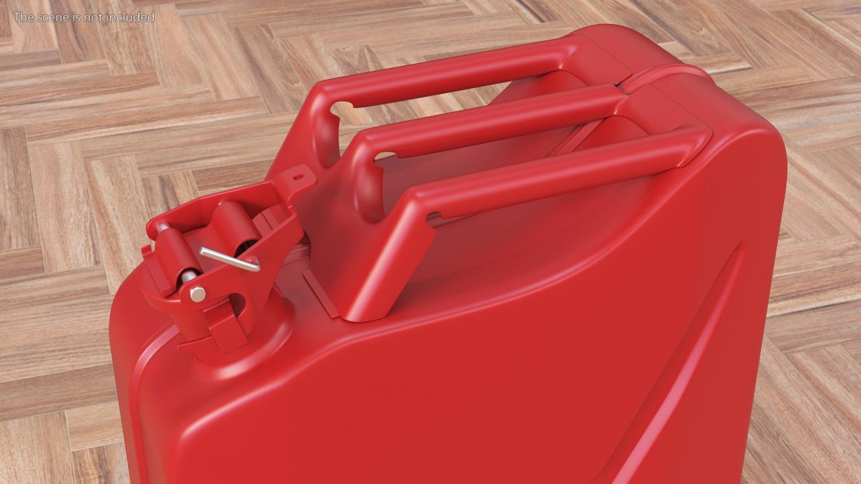 3D Steel Red Jerry Gas Can model