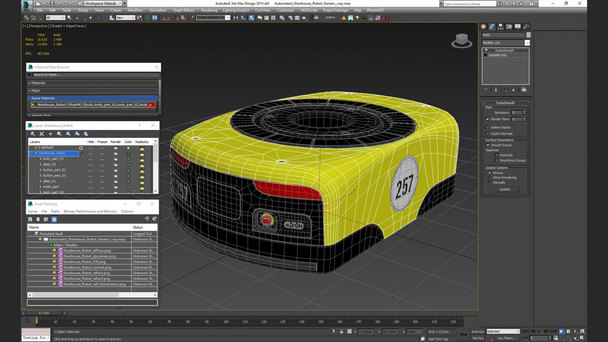 3D Automated Warehouse Robot Generic model