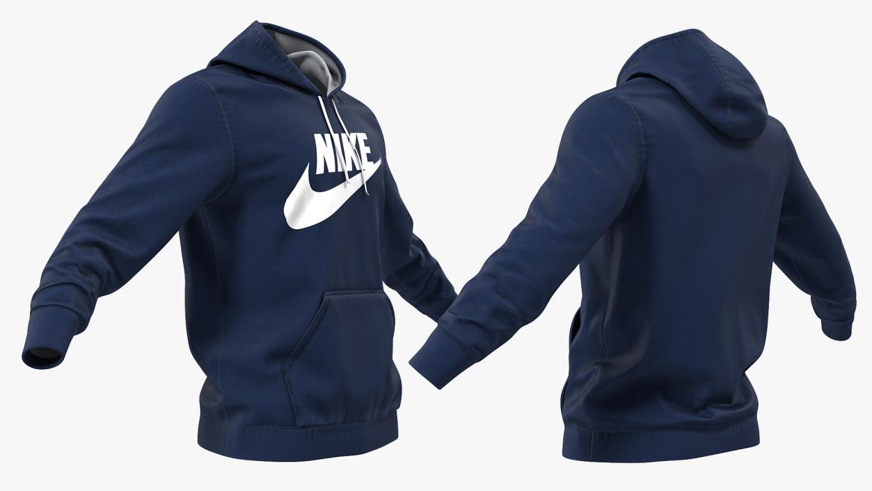 Blue Hoodie Nike Lowered Hood 3D model