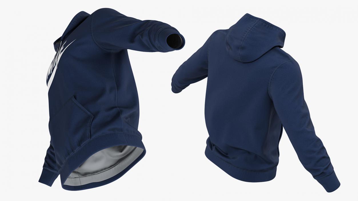 Blue Hoodie Nike Lowered Hood 3D model