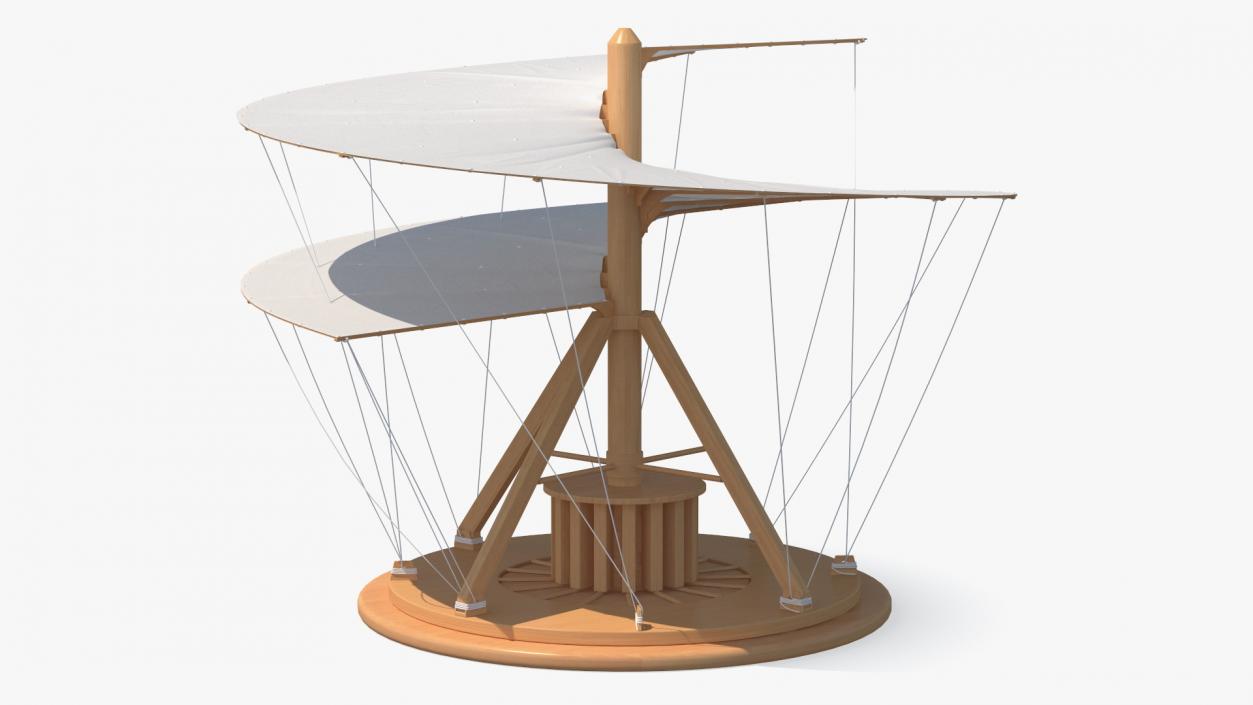 3D Leonardo Da Vinci Helicopter Wooden Concept model