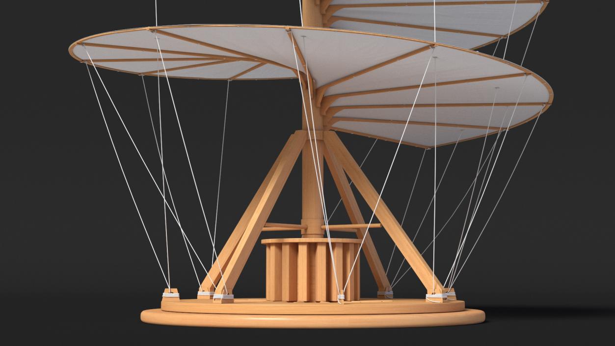 3D Leonardo Da Vinci Helicopter Wooden Concept model