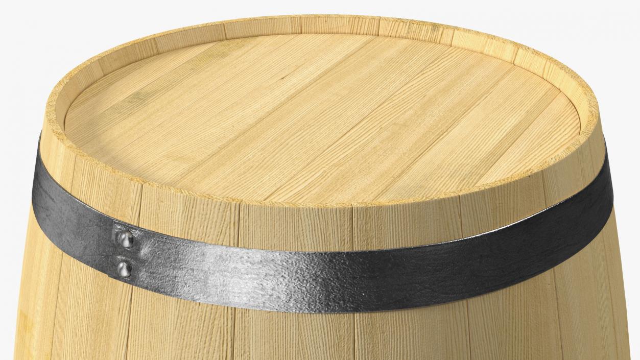 3D model Wooden Barrel 2