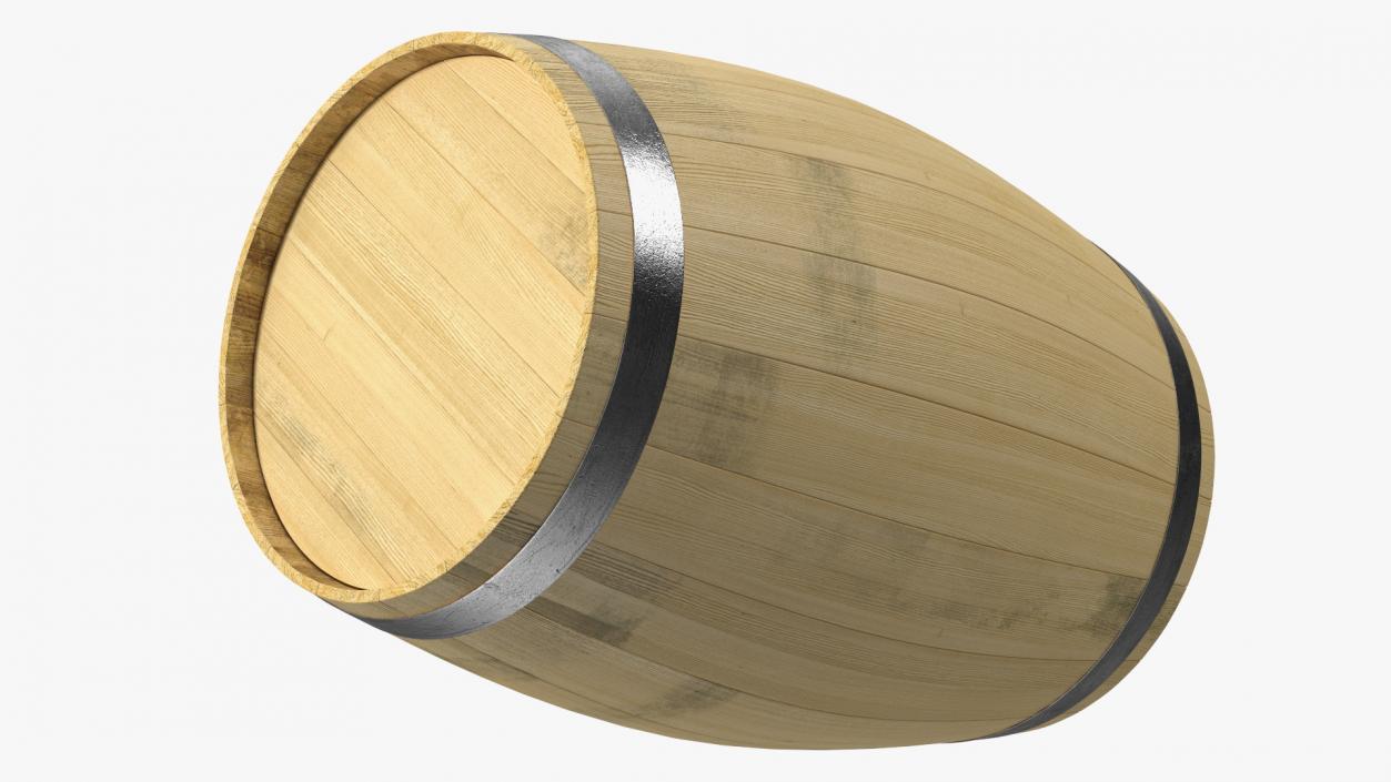 3D model Wooden Barrel 2