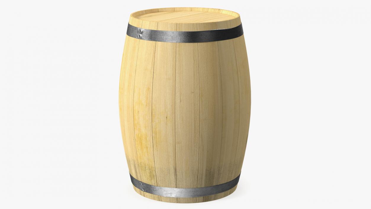 3D model Wooden Barrel 2