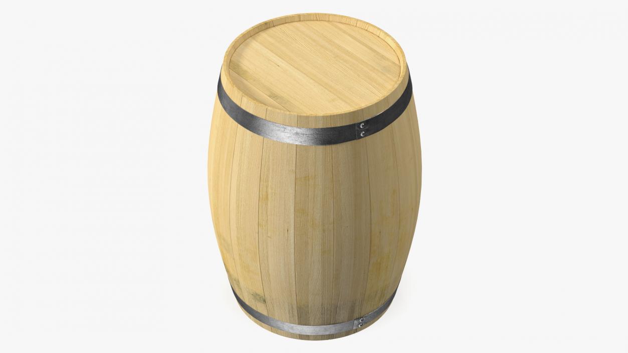 3D model Wooden Barrel 2