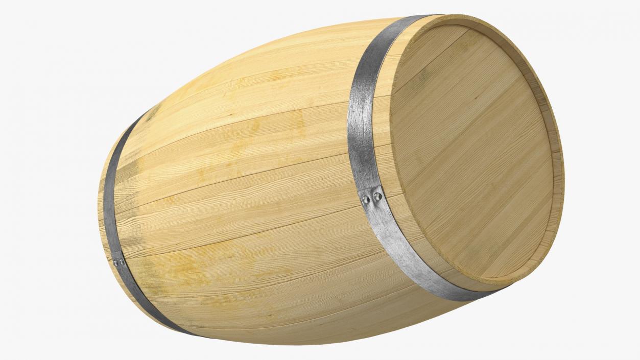 3D model Wooden Barrel 2