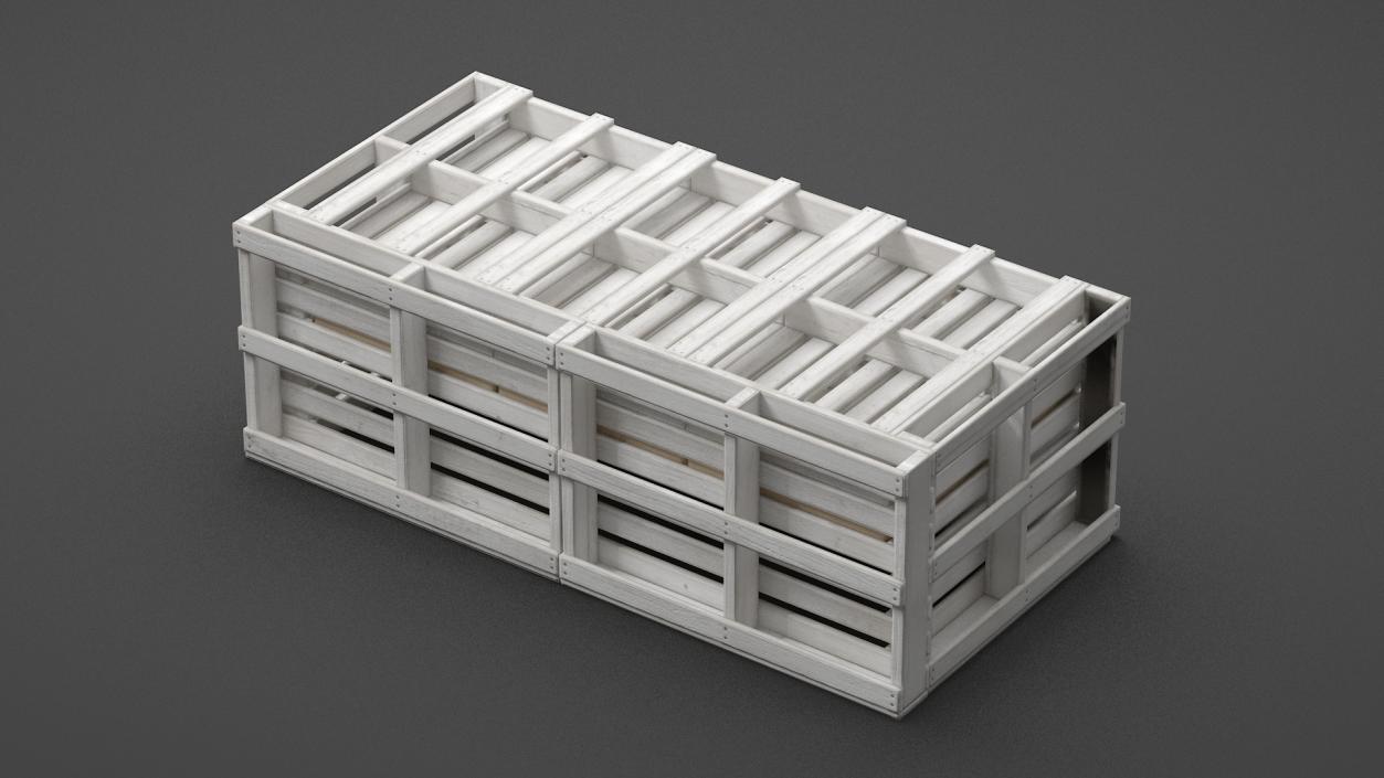 Rustic Pallet Sofa White 3D model