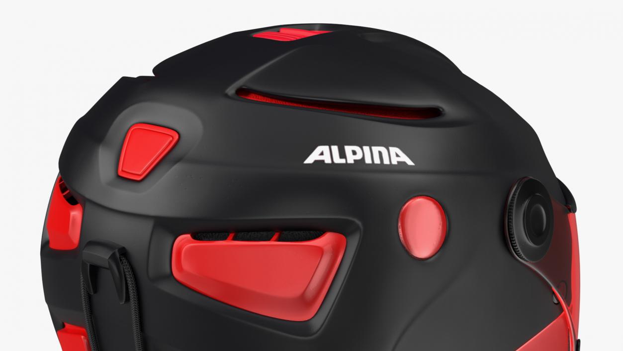 3D Ski Helmet Alpina with Visor model