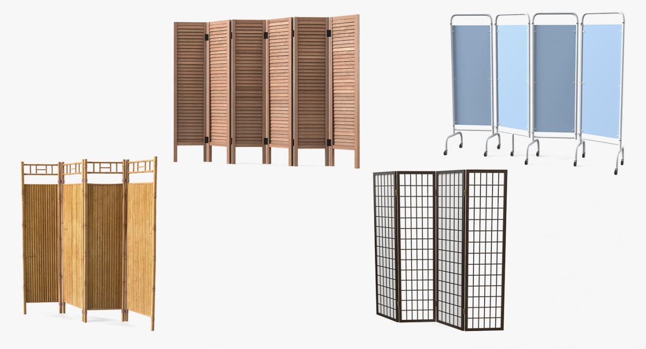 3D Folding Screens Collection 2 model