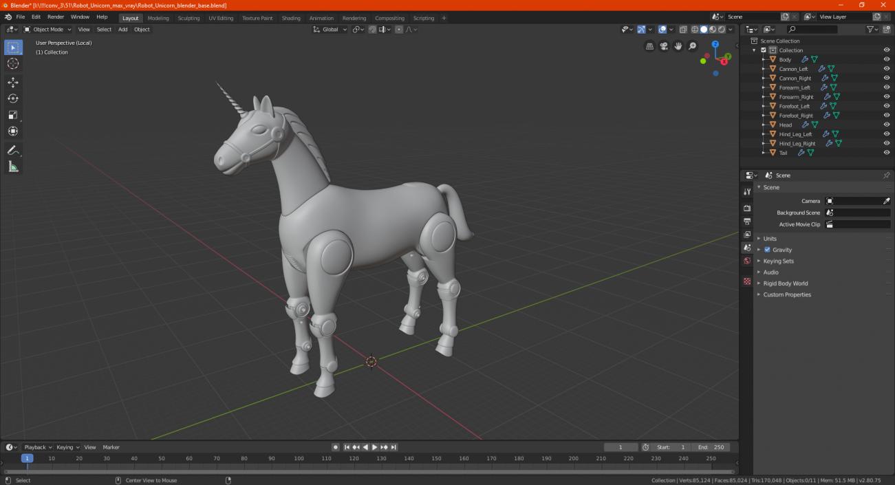 3D Robot Unicorn model