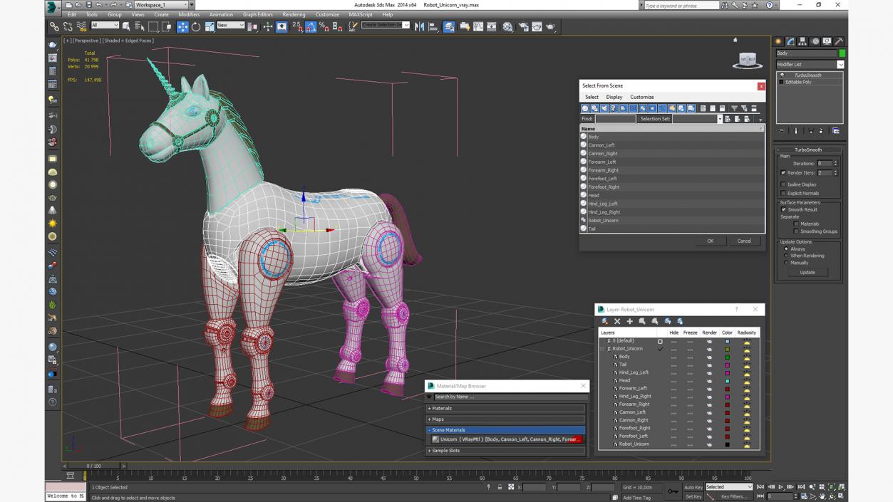 3D Robot Unicorn model