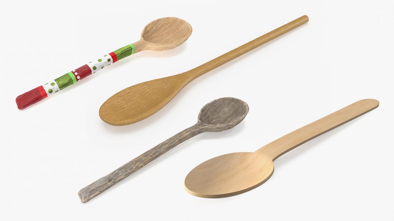 3D Wooden Spoons Collection 2