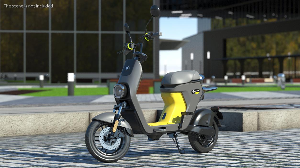 Segway eMoped C80 Grey Rigged 3D model