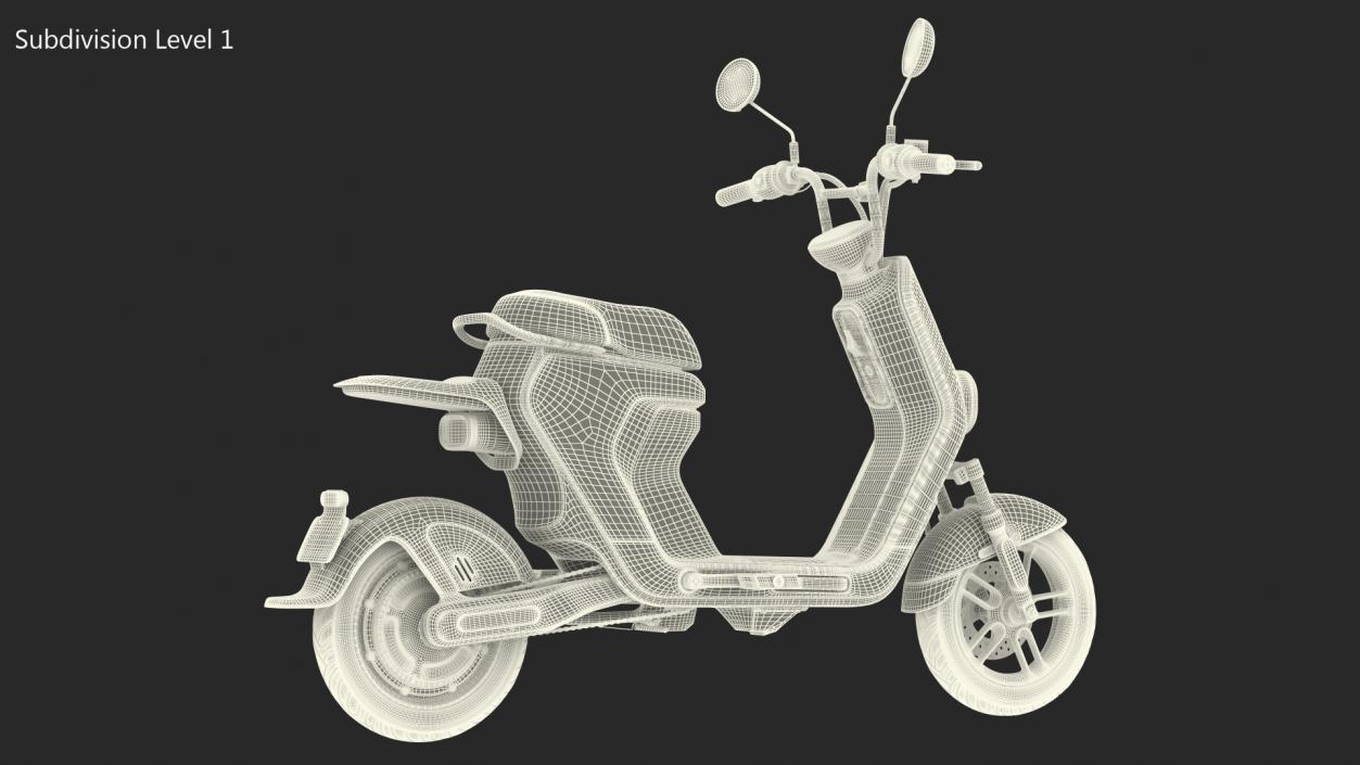 Segway eMoped C80 Grey Rigged 3D model