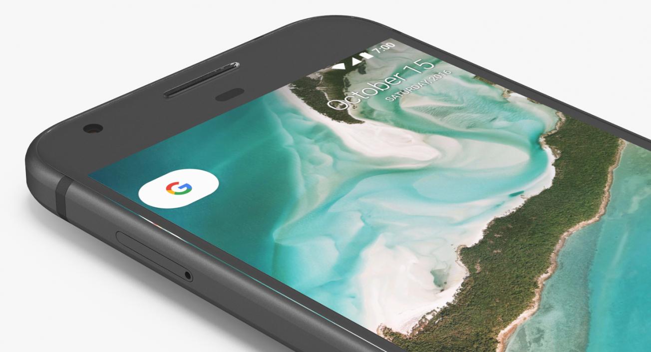 3D Google Pixel XL Phone Quite Black model