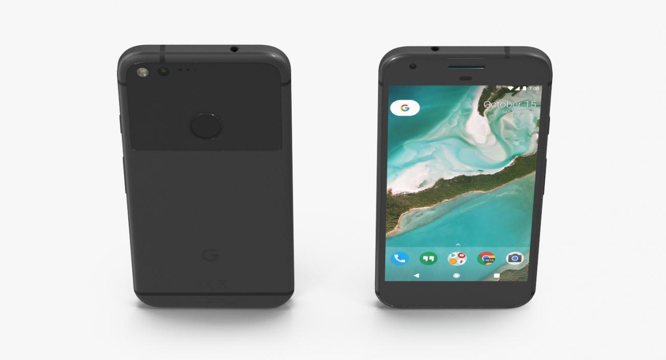 3D Google Pixel XL Phone Quite Black model