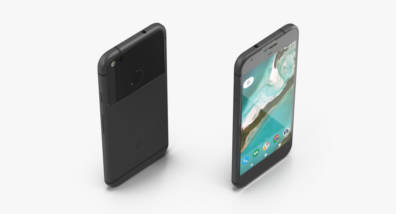 3D Google Pixel XL Phone Quite Black model