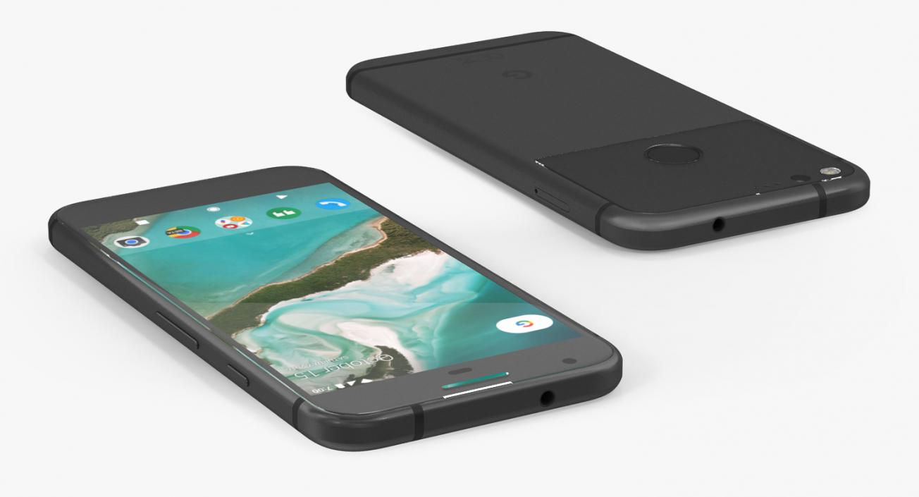 3D Google Pixel XL Phone Quite Black model