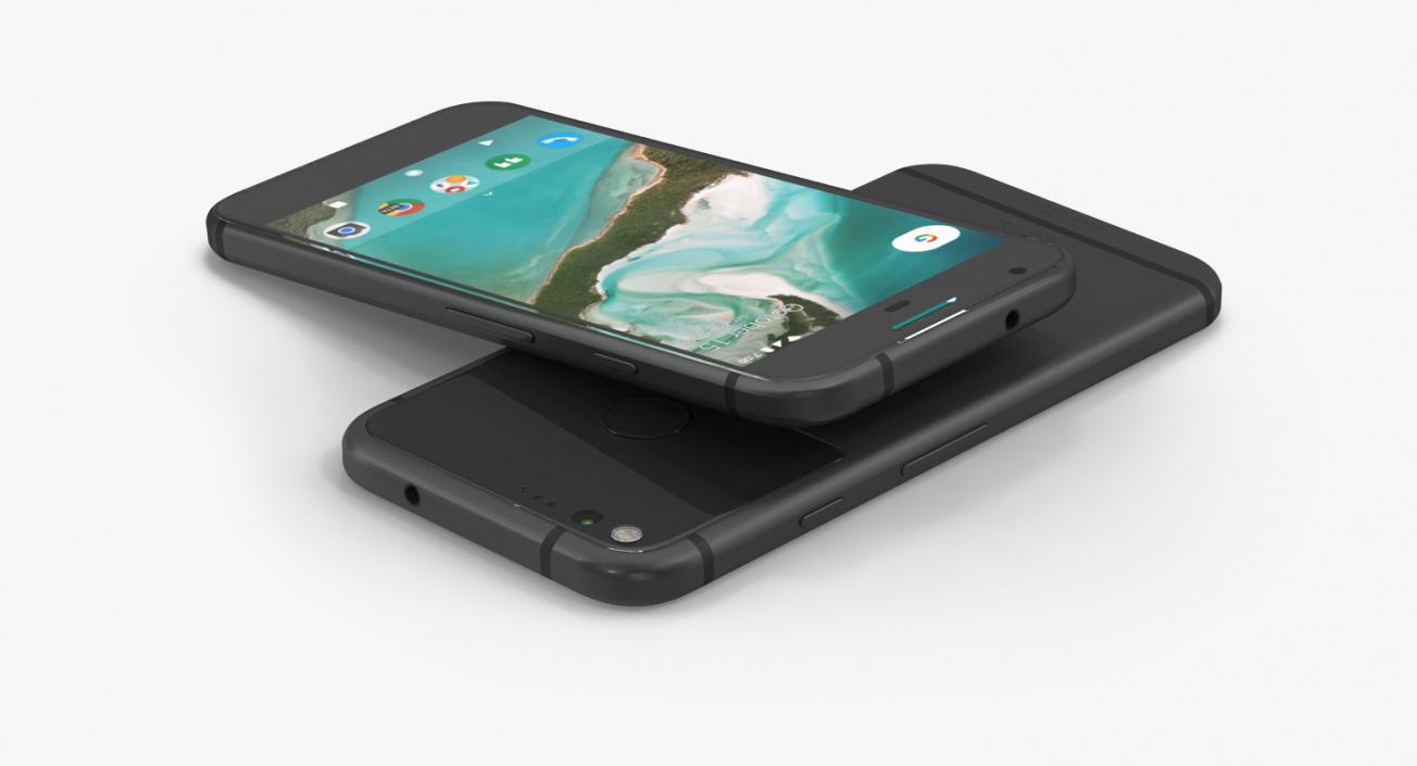 3D Google Pixel XL Phone Quite Black model