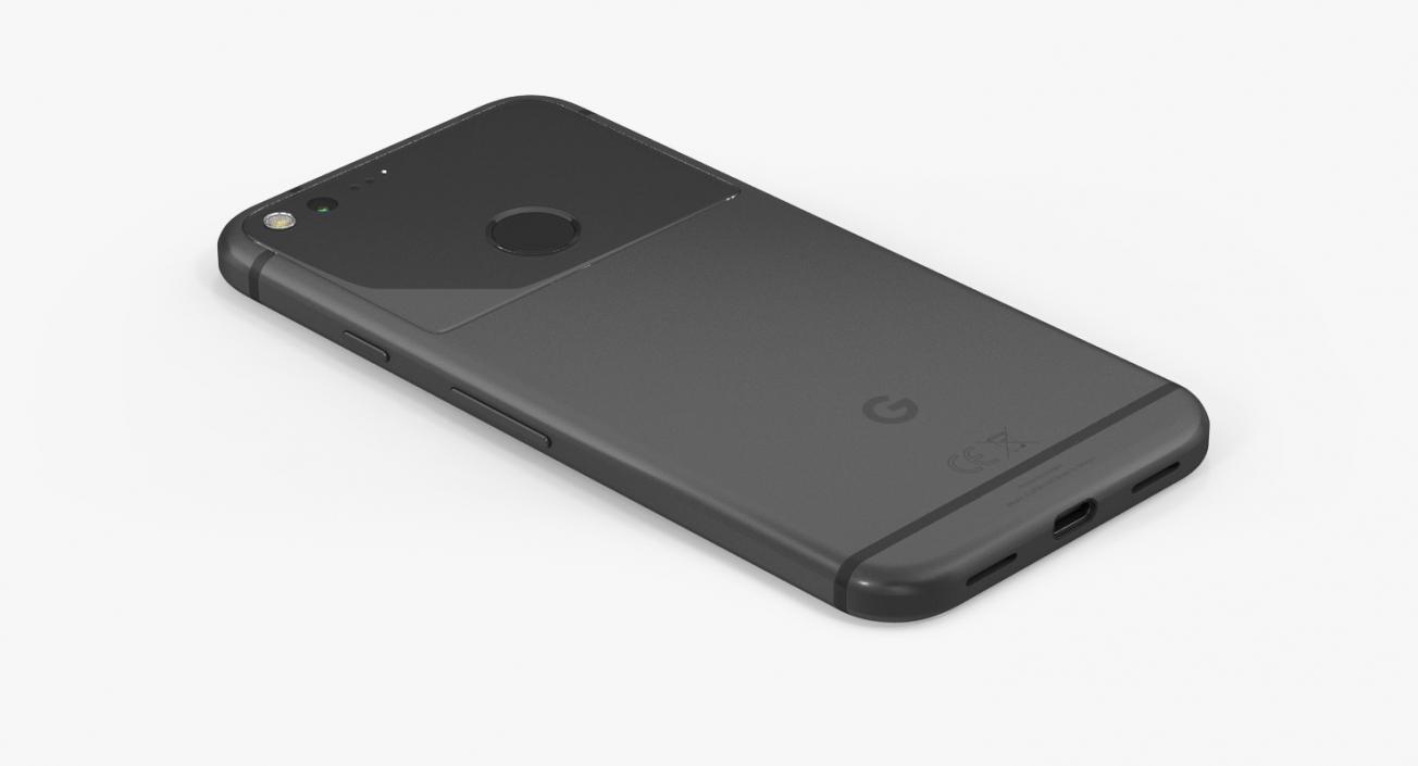 3D Google Pixel XL Phone Quite Black model