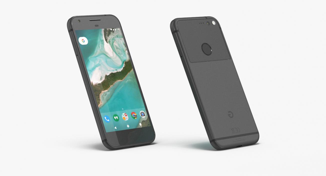 3D Google Pixel XL Phone Quite Black model