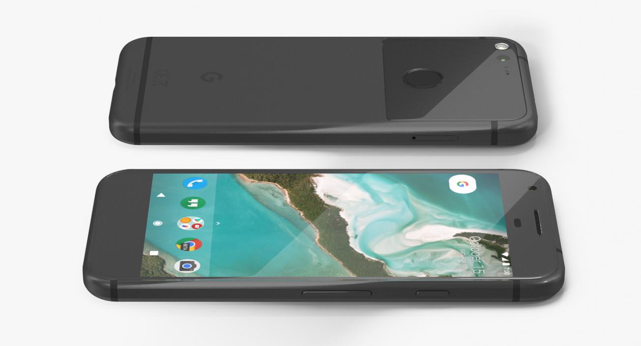 3D Google Pixel XL Phone Quite Black model