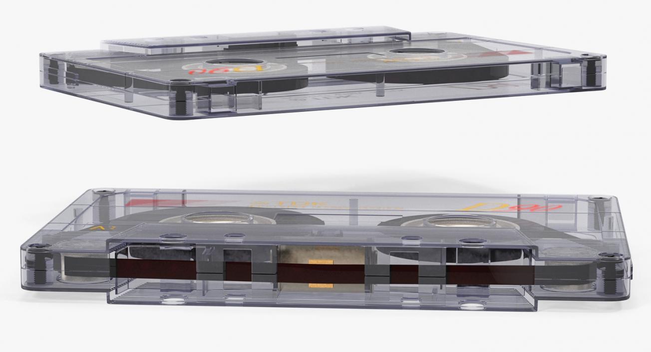 3D model Transparent Old Audio Cassette