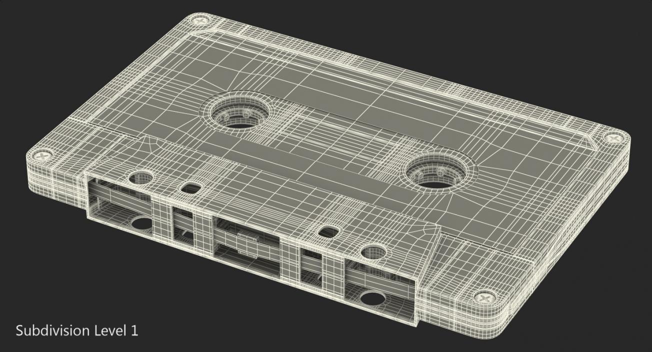 3D model Transparent Old Audio Cassette