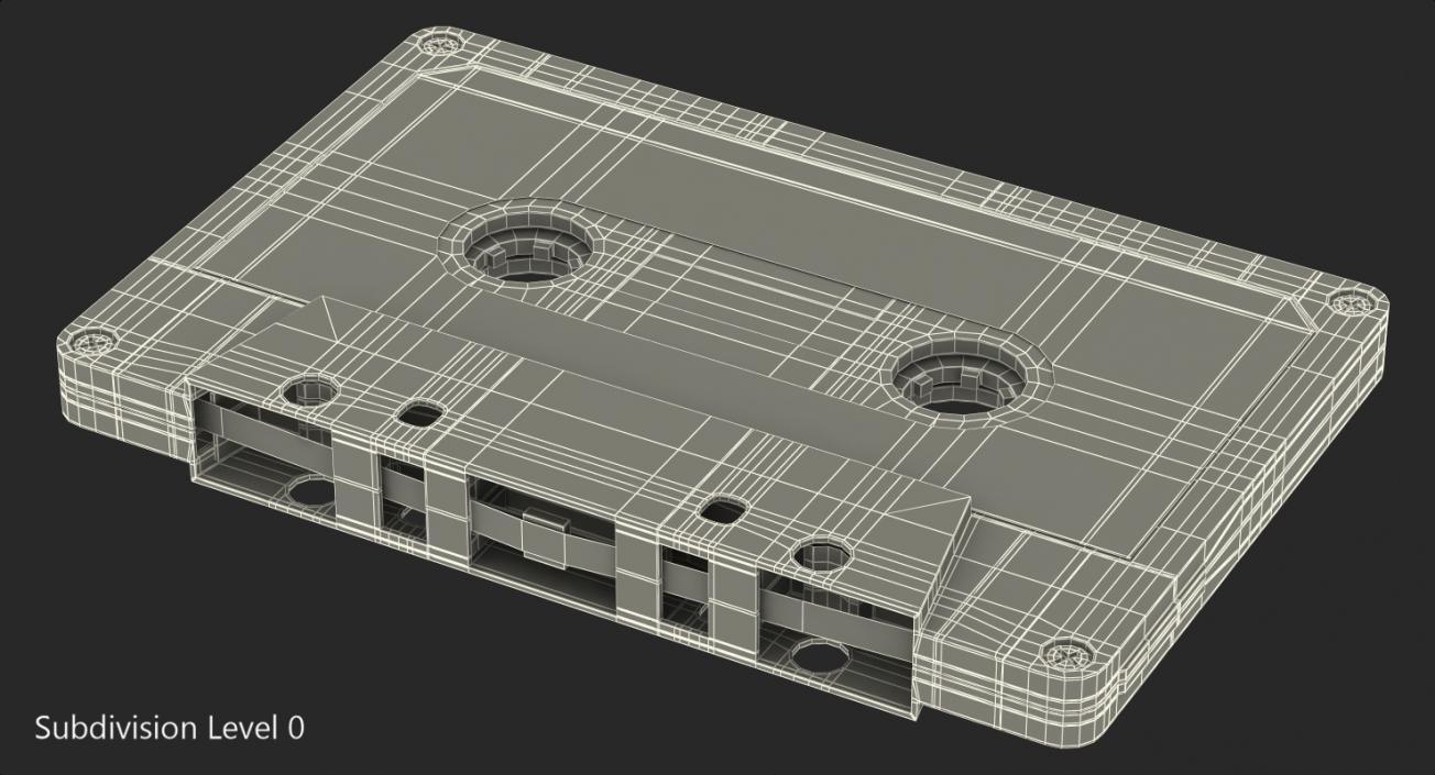 3D model Transparent Old Audio Cassette