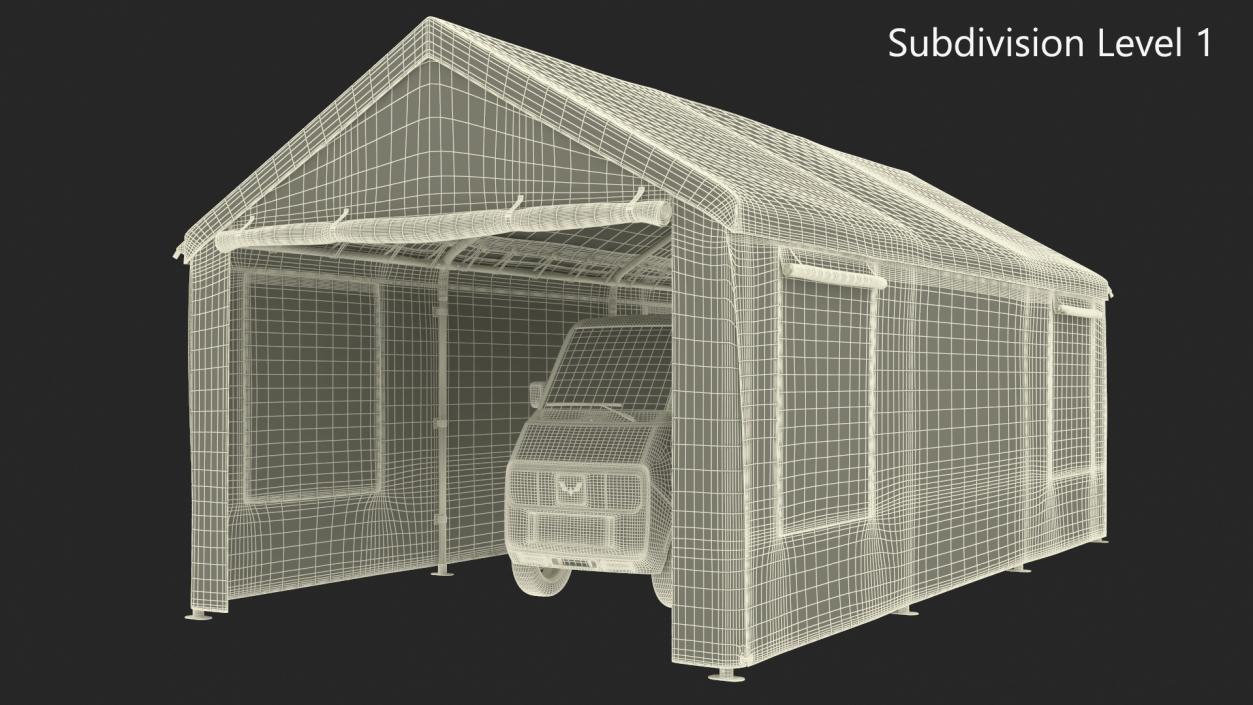 3D Vehicle Carport Shelter model