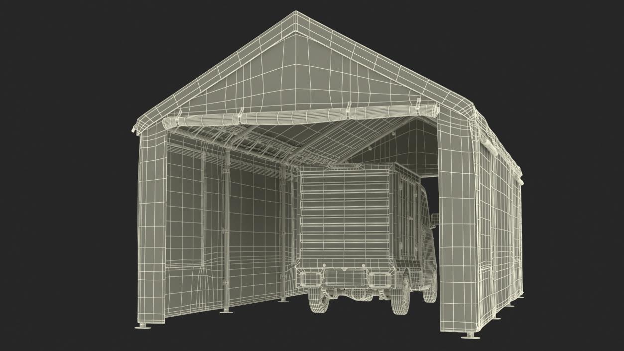 3D Vehicle Carport Shelter model